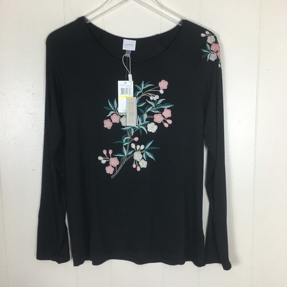 Cupio Tops - Cupio Long Sleeve Black Women's Top Size Medium